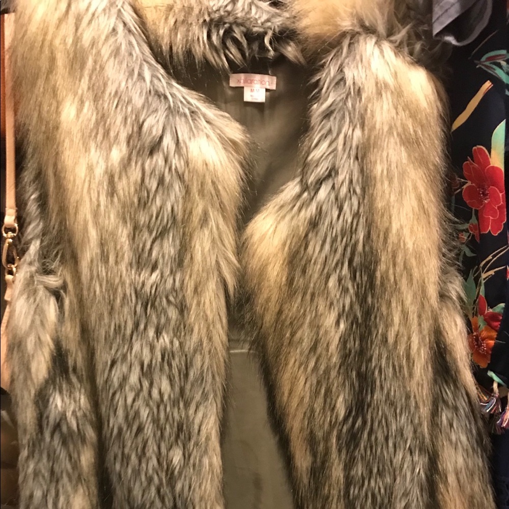 Faux fur vest